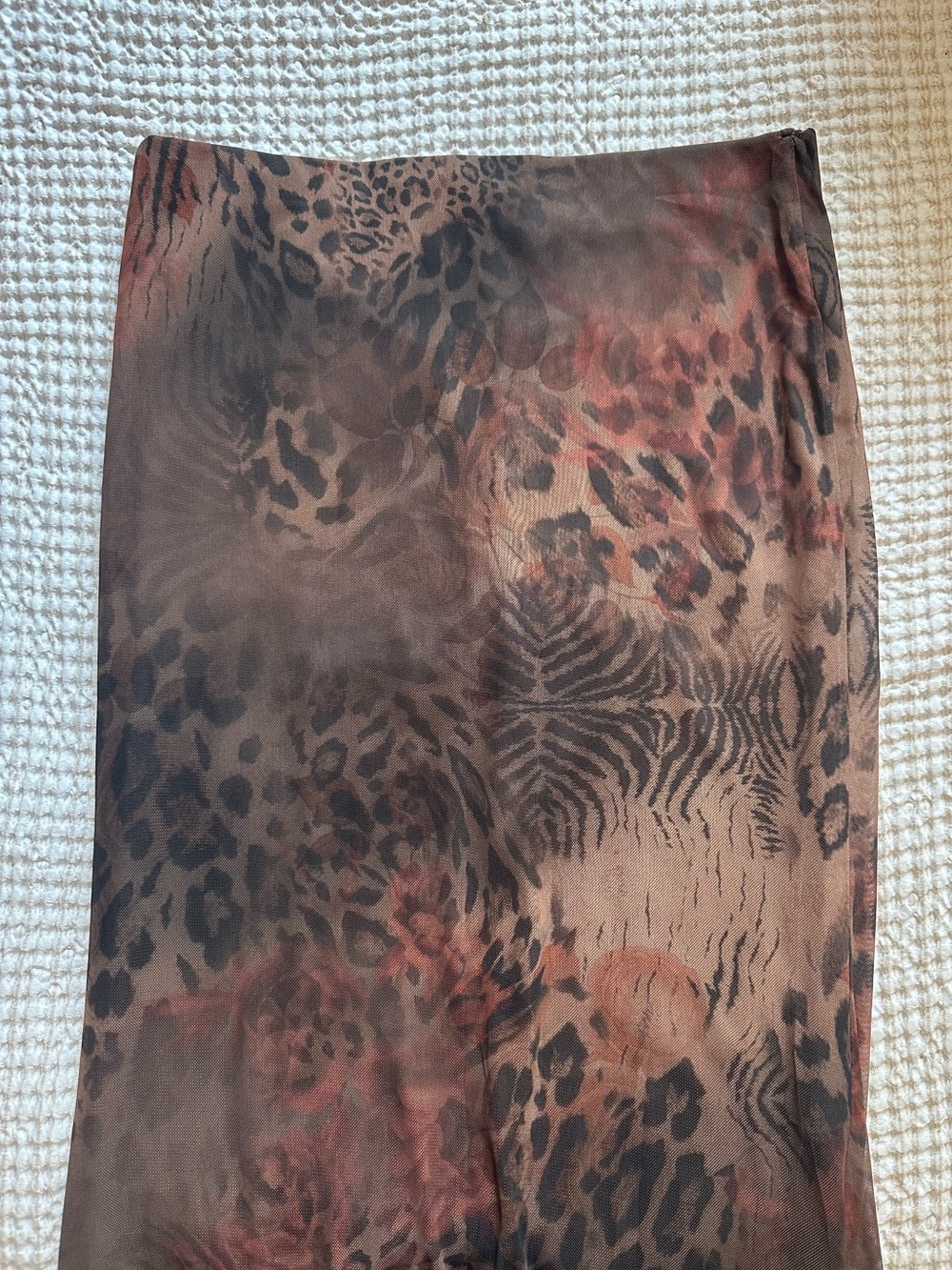Women's Brown Animal Print Skirt - Picture 3 of 6